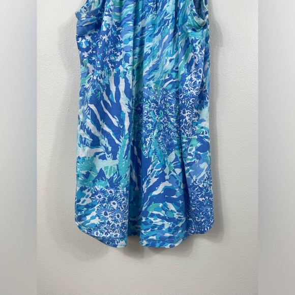 Lilly Pulitzer Lacy Tank Hey Hey Soleil Blue Green Patterned Sleeveless Sz S - Picture 9 of 9